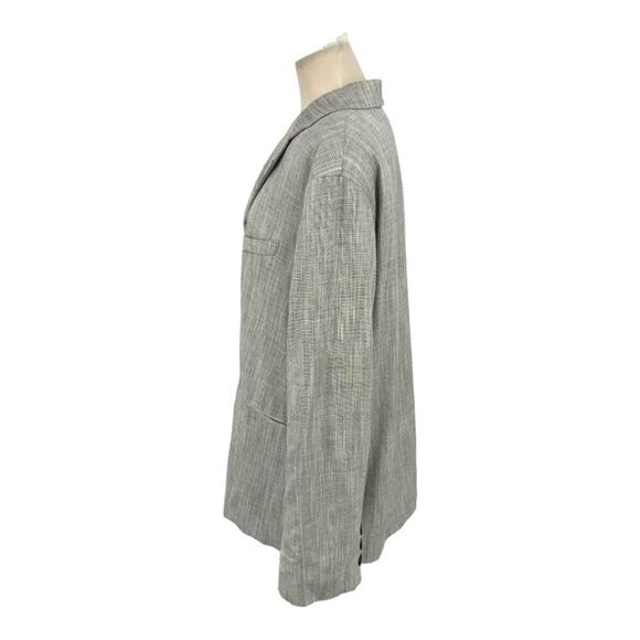 TopShop Extreme Oversized Grandad Blazer Light Gray Size 8 NWOT $121 MSRP - Picture 5 of 8